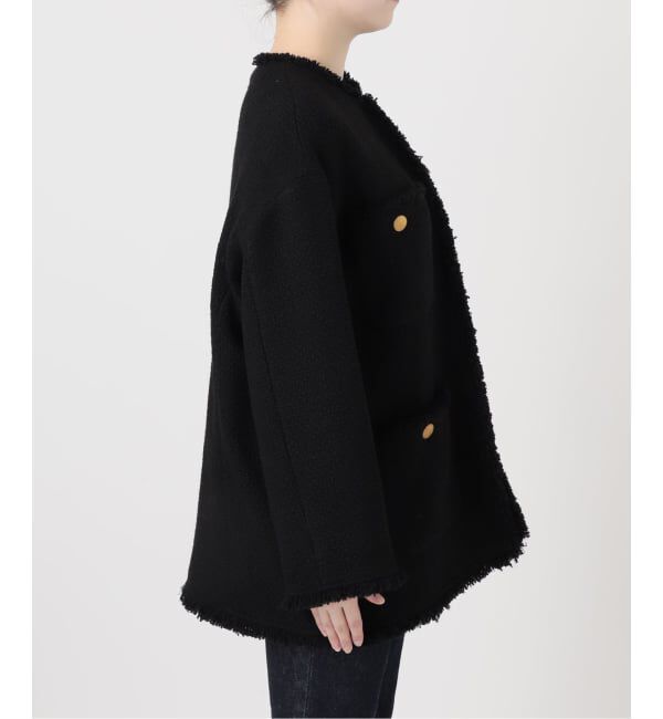 journal standard L'essage「GIOLICAツイードBIGジャケット」|ノーカラージャケット|