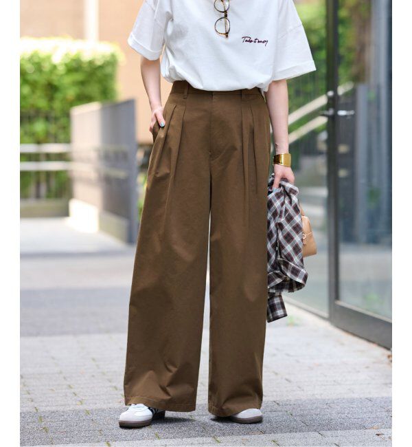 JOURNAL STANDARD relume「コットンインタックパンツ」|チノ|ブラウン