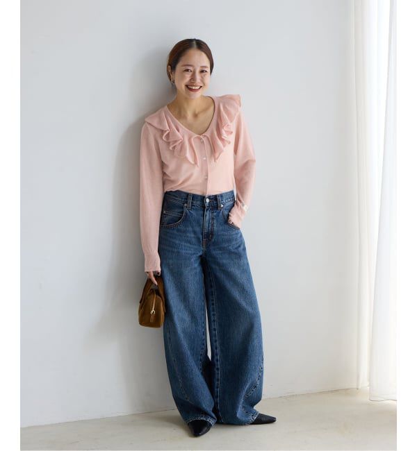 JOURNAL STANDARD「シアーアルパカMIXフリルカーディガン」|カーディガン|