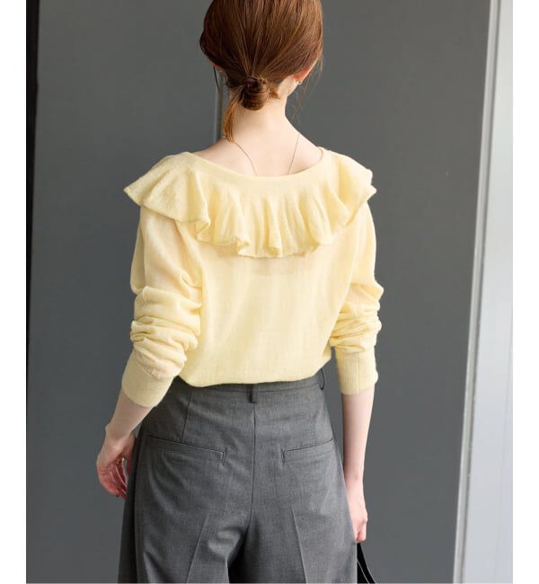 JOURNAL STANDARD「シアーアルパカMIXフリルカーディガン」|カーディガン|