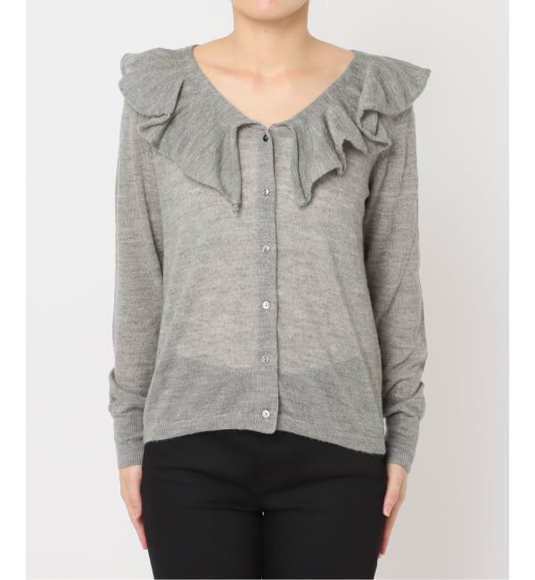 JOURNAL STANDARD「シアーアルパカMIXフリルカーディガン」|カーディガン|