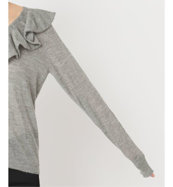 JOURNAL STANDARD「シアーアルパカMIXフリルカーディガン」|カーディガン|