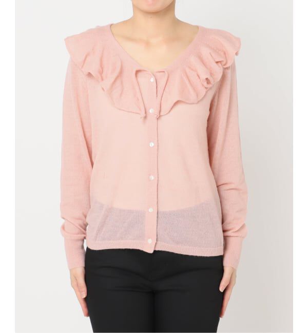 JOURNAL STANDARD「シアーアルパカMIXフリルカーディガン」|カーディガン|