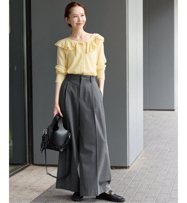 JOURNAL STANDARD「シアーアルパカMIXフリルカーディガン」|カーディガン|