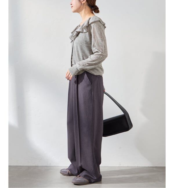 JOURNAL STANDARD「シアーアルパカMIXフリルカーディガン」|カーディガン|