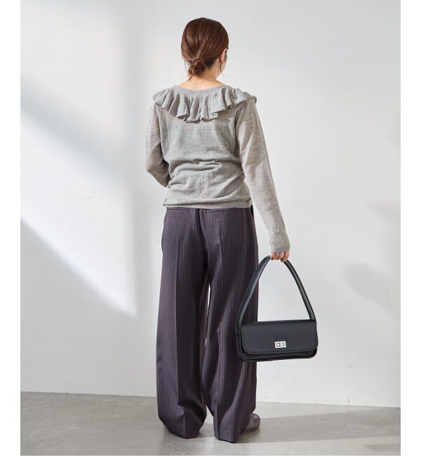 JOURNAL STANDARD「シアーアルパカMIXフリルカーディガン」|カーディガン|