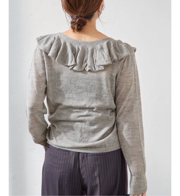 JOURNAL STANDARD「シアーアルパカMIXフリルカーディガン」|カーディガン|