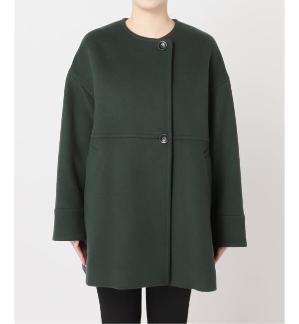 JOURNAL STANDARD「スーパー140ビーバーノーカラーミドルコート」|ノーカラーコート|