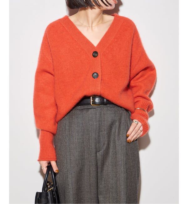 journal standard L'essage「ヤクVネックカーディガン」|カーディガン|オレンジ