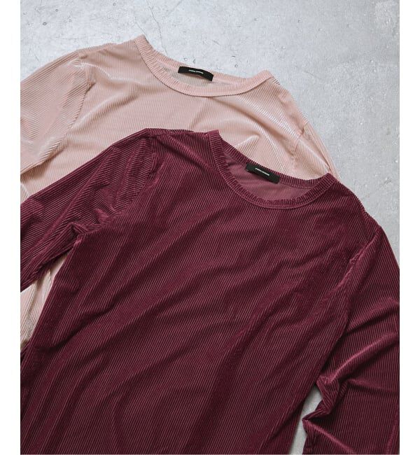 JOURNAL STANDARD「ハリヌキベロアプルオーバー」|Tシャツ・カットソー|ボルドー