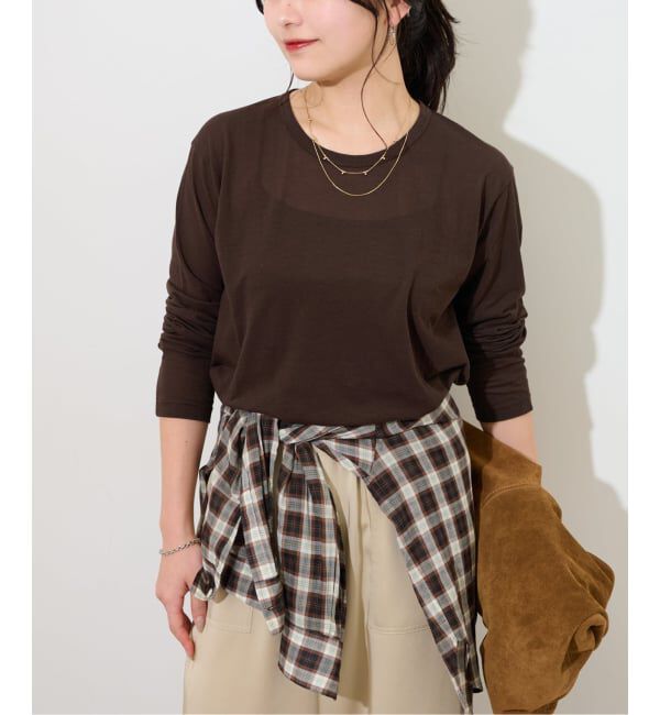 JOURNAL STANDARD relume「《追加5》シアークルーネックロングTシャツ」|Tシャツ・カットソー|