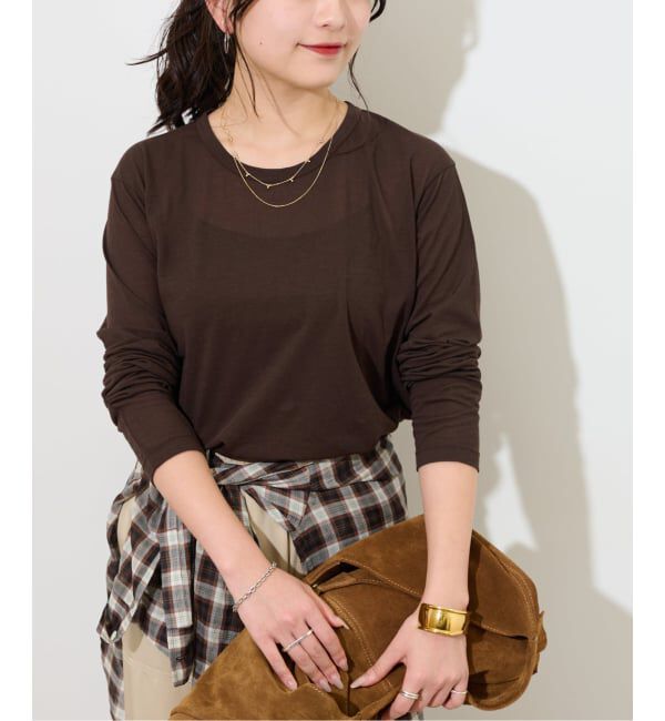 JOURNAL STANDARD relume「《追加5》シアークルーネックロングTシャツ」|Tシャツ・カットソー|