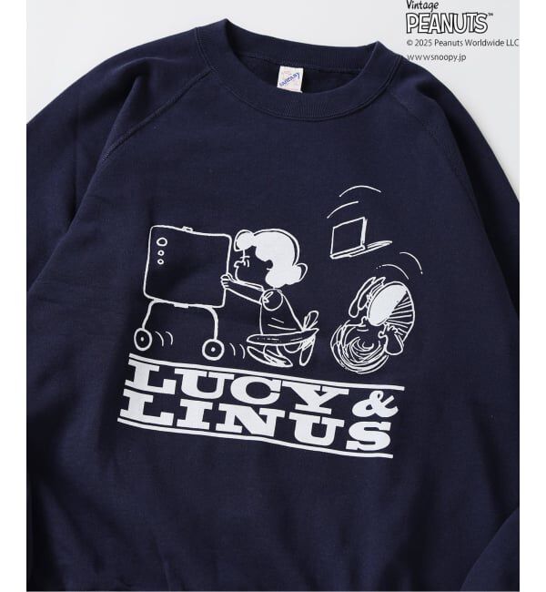 JOURNAL STANDARD relume「PEANUTS / ピーナッツ 別注 FANTASY A&G INC プリントスウェット WINTER」|スウェット・ジャージ|ネイビー