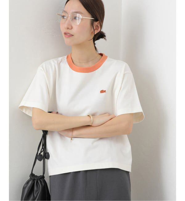 JOURNAL STANDARD relume「《予約》別注【LACOSTE/ラコステ】リンガーTシャツ」|Tシャツ・カットソー|ナチュラル