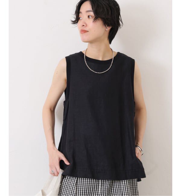 journal standard luxe「《予約》フレンチリネンツイルノースリーブブラウス」|シャツ・ブラウス|ブラック