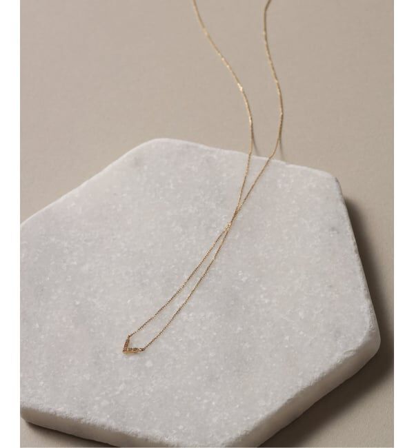 Lilas by Spick&Span「《WEB限定》Vラインダイヤネックレス K10」|ネックレス|