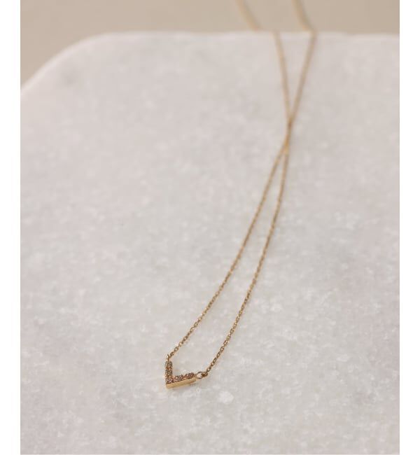 Lilas by Spick&Span「《WEB限定》Vラインダイヤネックレス K10」|ネックレス|