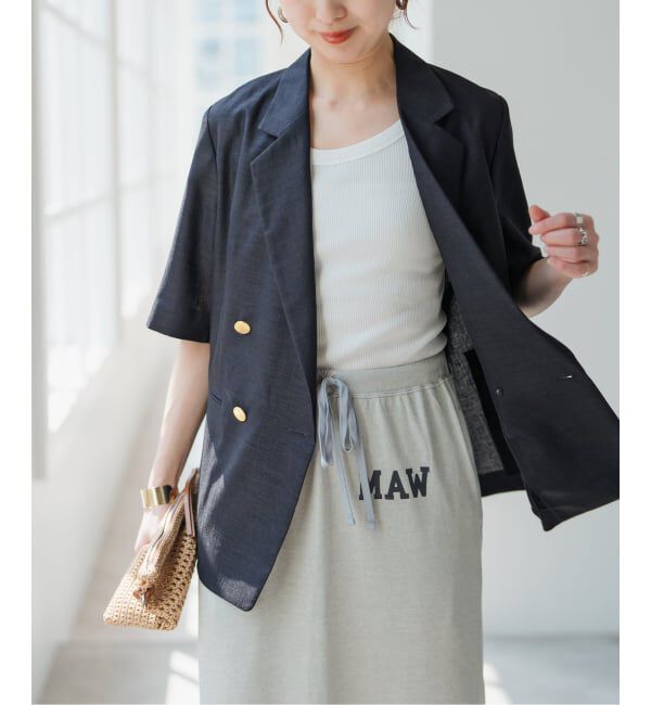 Spick and Span「《一部店舗+WEB限定 / 追加2》ドライクロスハーフスリーブジャケット」|テーラードジャケット|