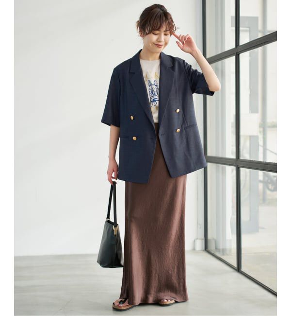 Spick and Span「《一部店舗+WEB限定 / 追加2》ドライクロスハーフスリーブジャケット」|テーラードジャケット|