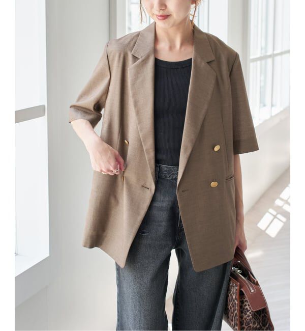 Spick and Span「《一部店舗+WEB限定 / 追加2》ドライクロスハーフスリーブジャケット」|テーラードジャケット|