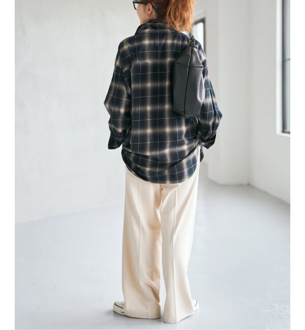 Spick and Span「メタルボタンオンブレーチェックルーズシャツ」|シャツ・ブラウス|