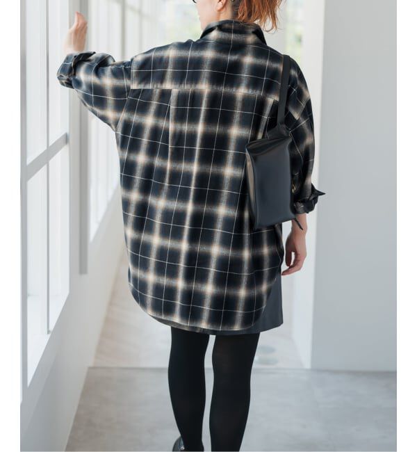 Spick and Span「メタルボタンオンブレーチェックルーズシャツ」|シャツ・ブラウス|