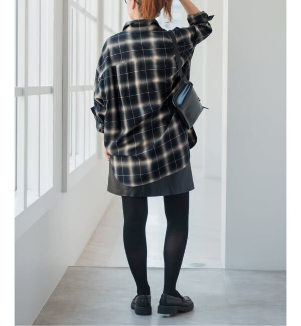 Spick and Span「メタルボタンオンブレーチェックルーズシャツ」|シャツ・ブラウス|