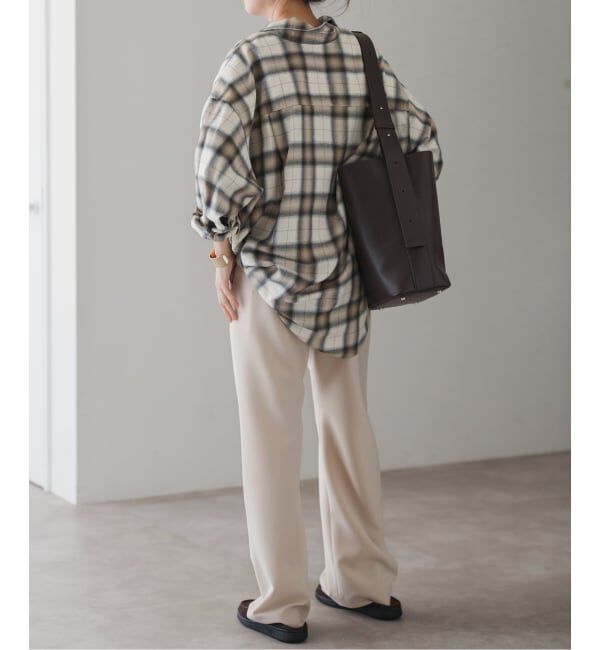 Spick and Span「メタルボタンオンブレーチェックルーズシャツ」|シャツ・ブラウス|