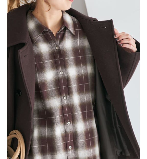 Spick and Span「メタルボタンオンブレーチェックルーズシャツ」|シャツ・ブラウス|