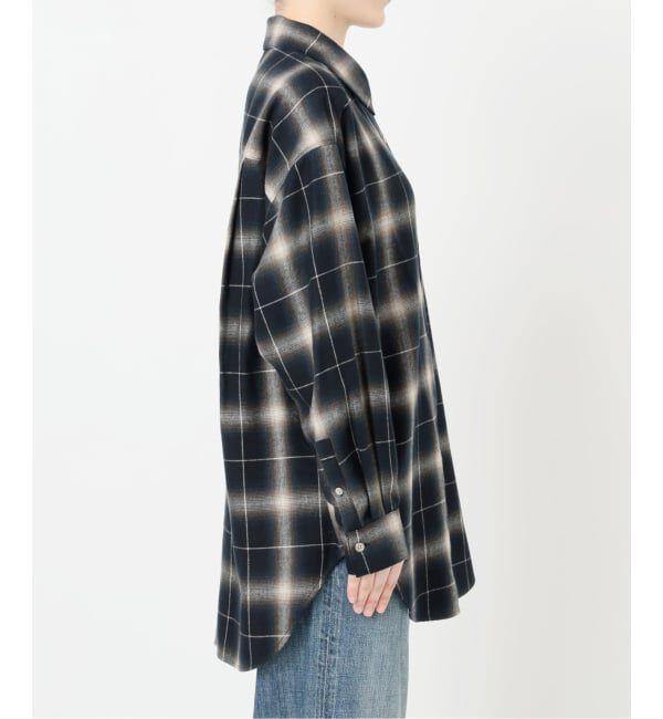 Spick and Span「メタルボタンオンブレーチェックルーズシャツ」|シャツ・ブラウス|