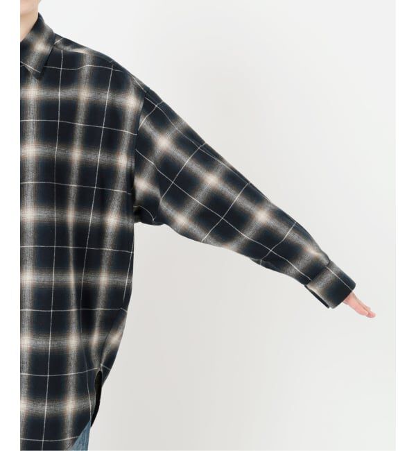 Spick and Span「メタルボタンオンブレーチェックルーズシャツ」|シャツ・ブラウス|
