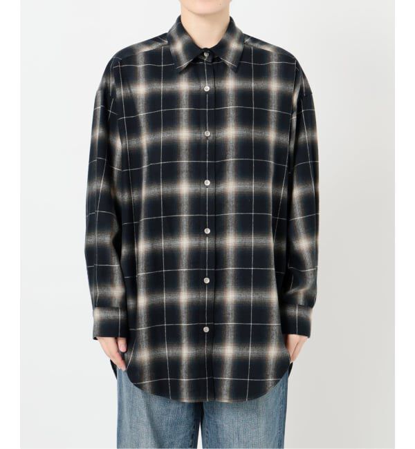 Spick and Span「メタルボタンオンブレーチェックルーズシャツ」|シャツ・ブラウス|