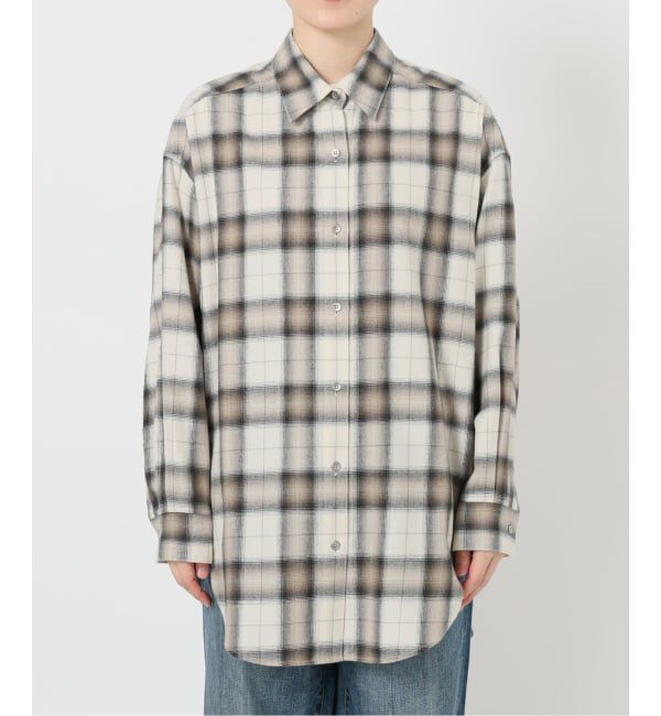 Spick and Span「メタルボタンオンブレーチェックルーズシャツ」|シャツ・ブラウス|