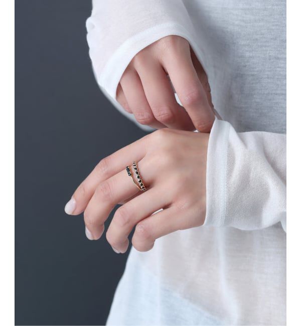 Lilas by Spick&Span「オニキスフクリンフルエタニティーリング K10」|リング|