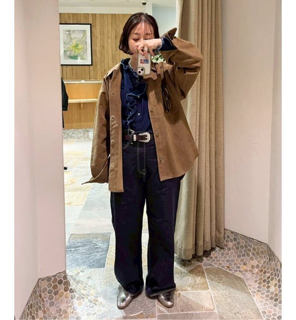 FRAMeWORK「THRIFTY LOOK 別注 SUEDESHIRTブルゾン」|ライダースジャケット|