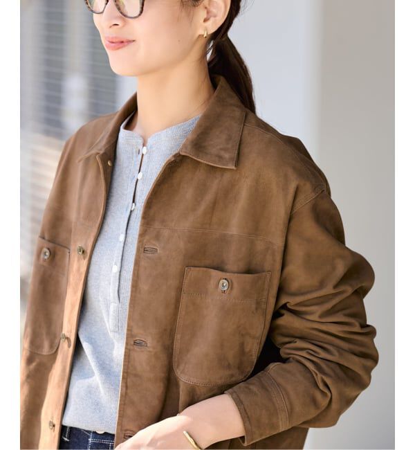 FRAMeWORK「THRIFTY LOOK 別注 SUEDESHIRTブルゾン」|ライダースジャケット|