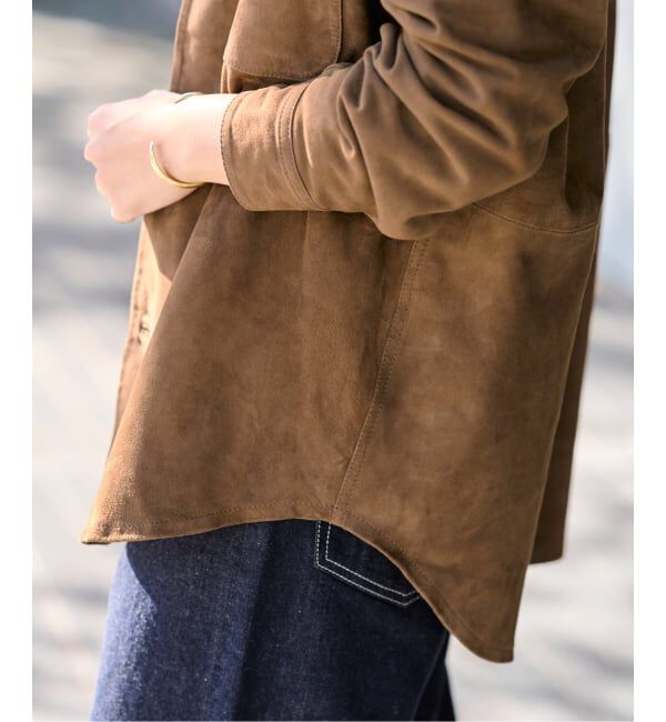 FRAMeWORK「THRIFTY LOOK 別注 SUEDESHIRTブルゾン」|ライダースジャケット|