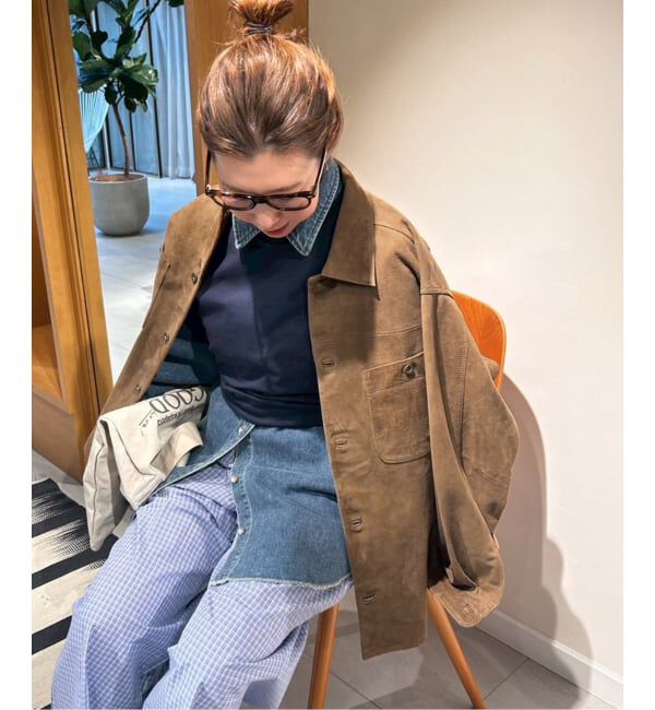 FRAMeWORK「THRIFTY LOOK 別注 SUEDESHIRTブルゾン」|ライダースジャケット|