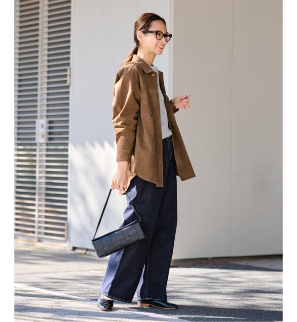 FRAMeWORK「THRIFTY LOOK 別注 SUEDESHIRTブルゾン」|ライダースジャケット|