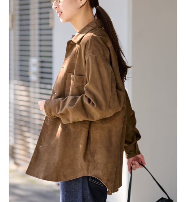 FRAMeWORK「THRIFTY LOOK 別注 SUEDESHIRTブルゾン」|ライダースジャケット|