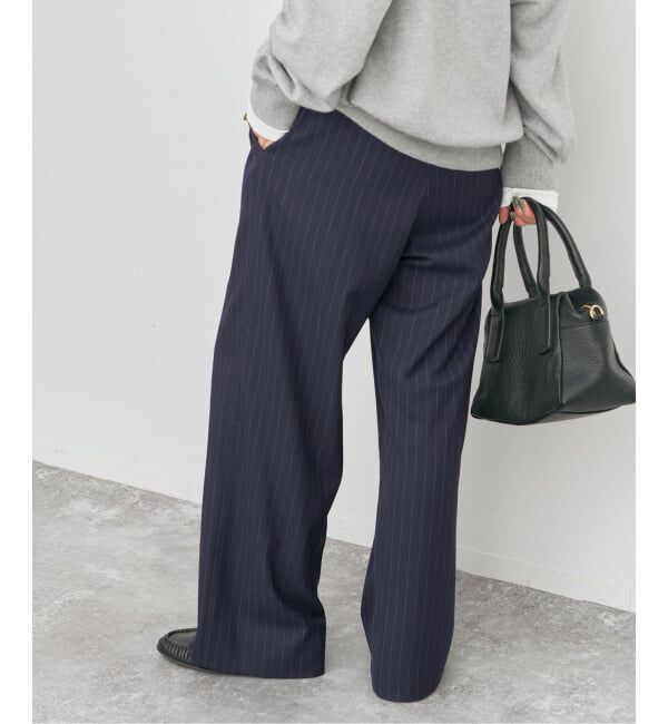 Spick and Span「ピンストライプイージーパンツ」|スラックス|