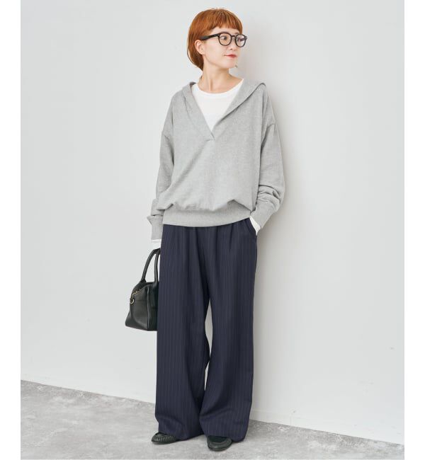 Spick and Span「ピンストライプイージーパンツ」|スラックス|