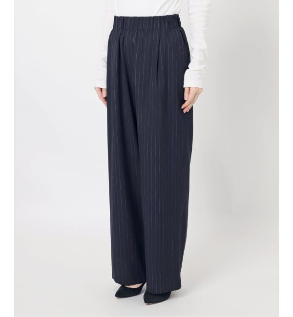 Spick and Span「ピンストライプイージーパンツ」|スラックス|