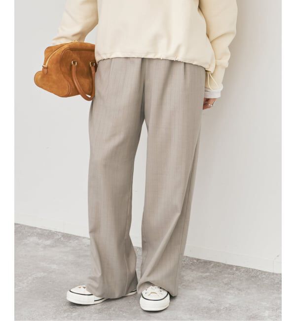 Spick and Span「ピンストライプイージーパンツ」|スラックス|