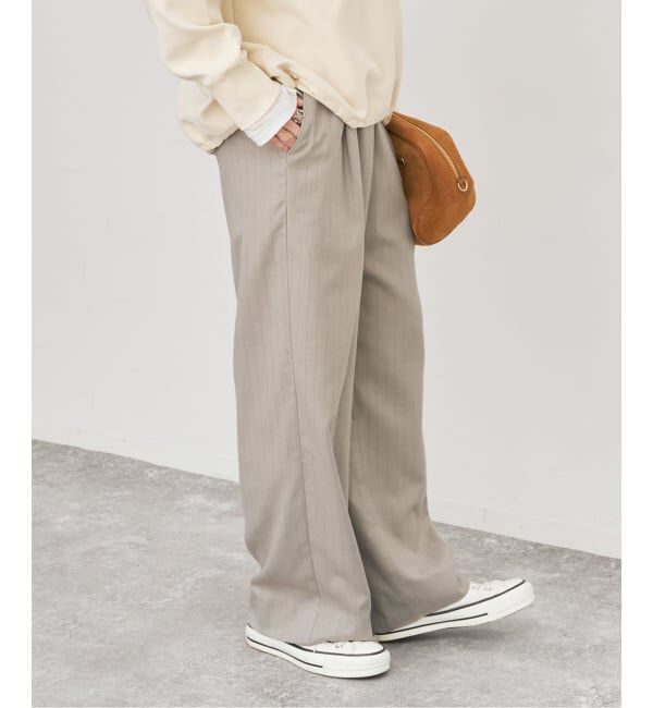 Spick and Span「ピンストライプイージーパンツ」|スラックス|