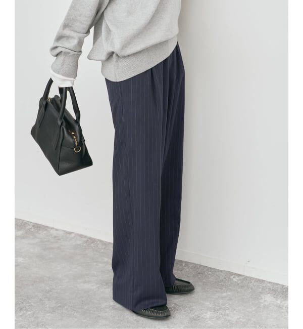 Spick and Span「ピンストライプイージーパンツ」|スラックス|