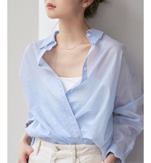 NOBLE「シアーストライプ2wayシャツ」|シャツ・ブラウス|
