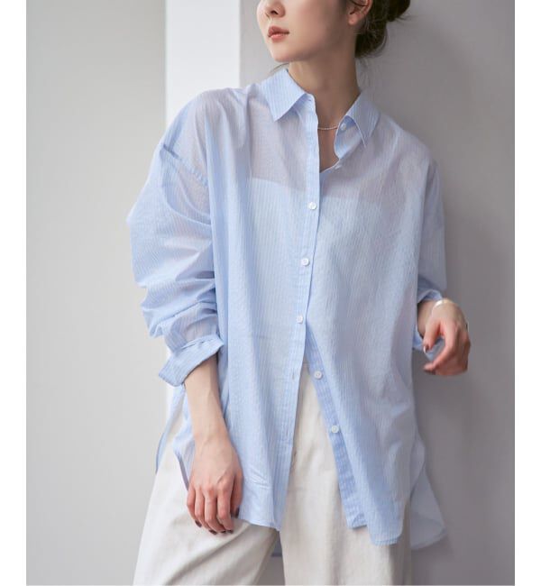 NOBLE「シアーストライプ2wayシャツ」|シャツ・ブラウス|