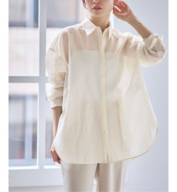 NOBLE「シアーストライプ2wayシャツ」|シャツ・ブラウス|