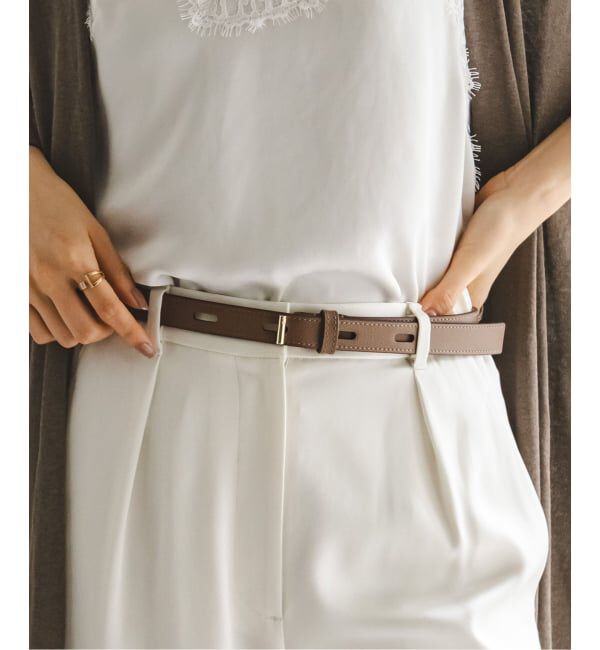 NOBLE「PUNTI./プンティ CAFFS BELT」|ベルト|ベージュ
